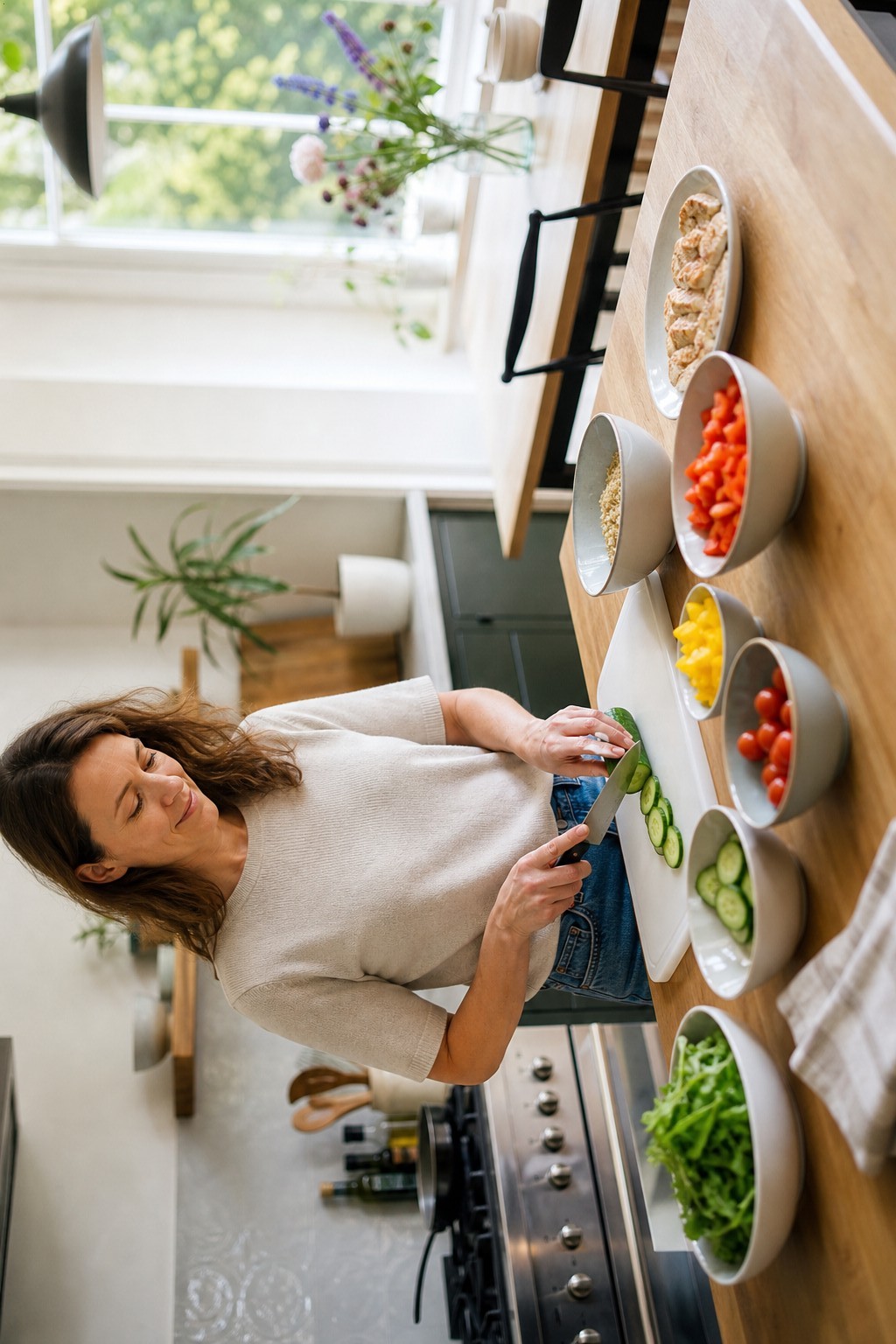 Marketing en communicatie uitgewerkt op een rustige werktafel